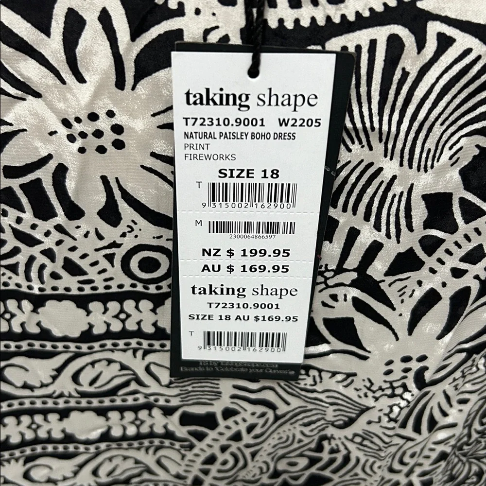 Taking Shape Natural Paisley Boho Dress Print Fireworks